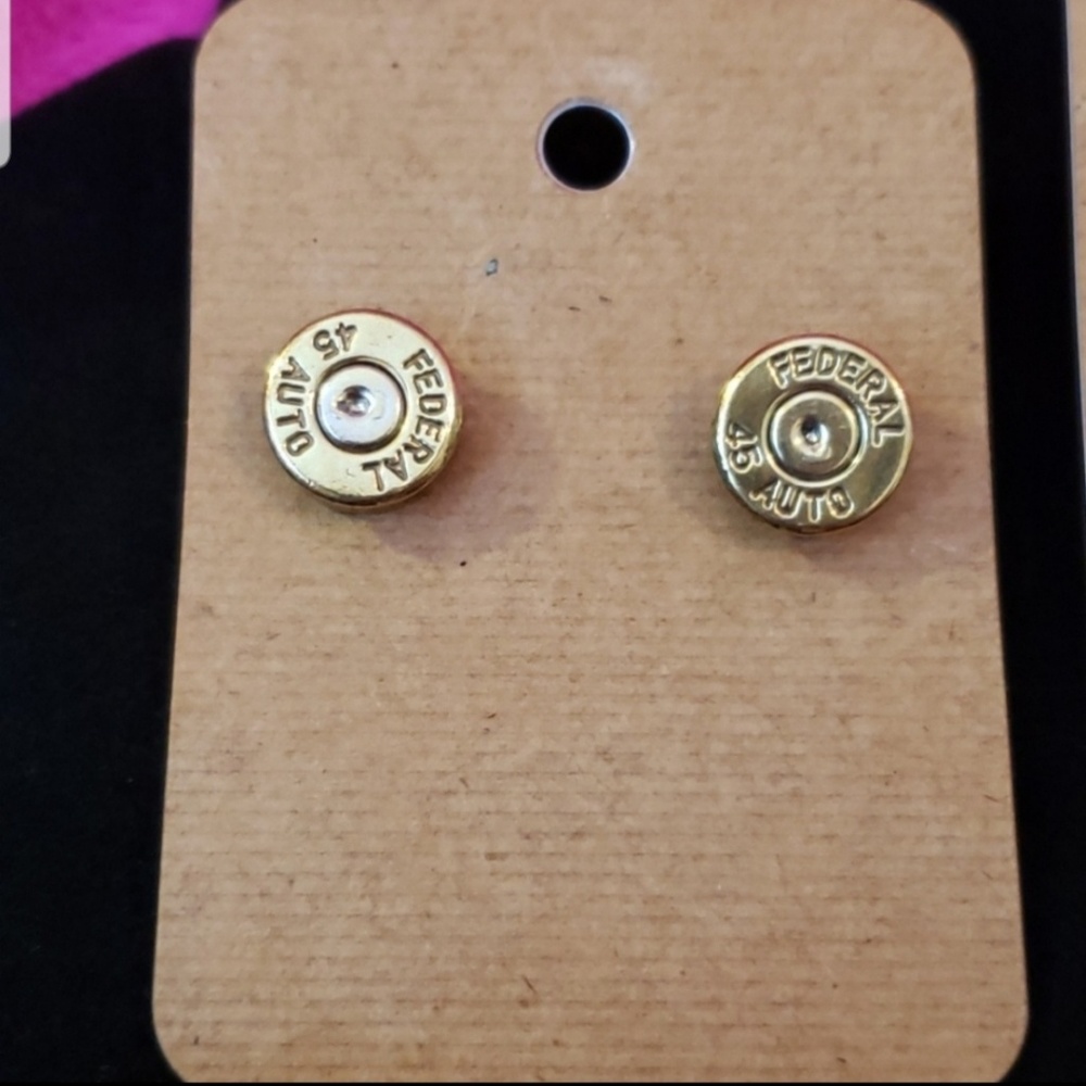 Handmade bullet earrings